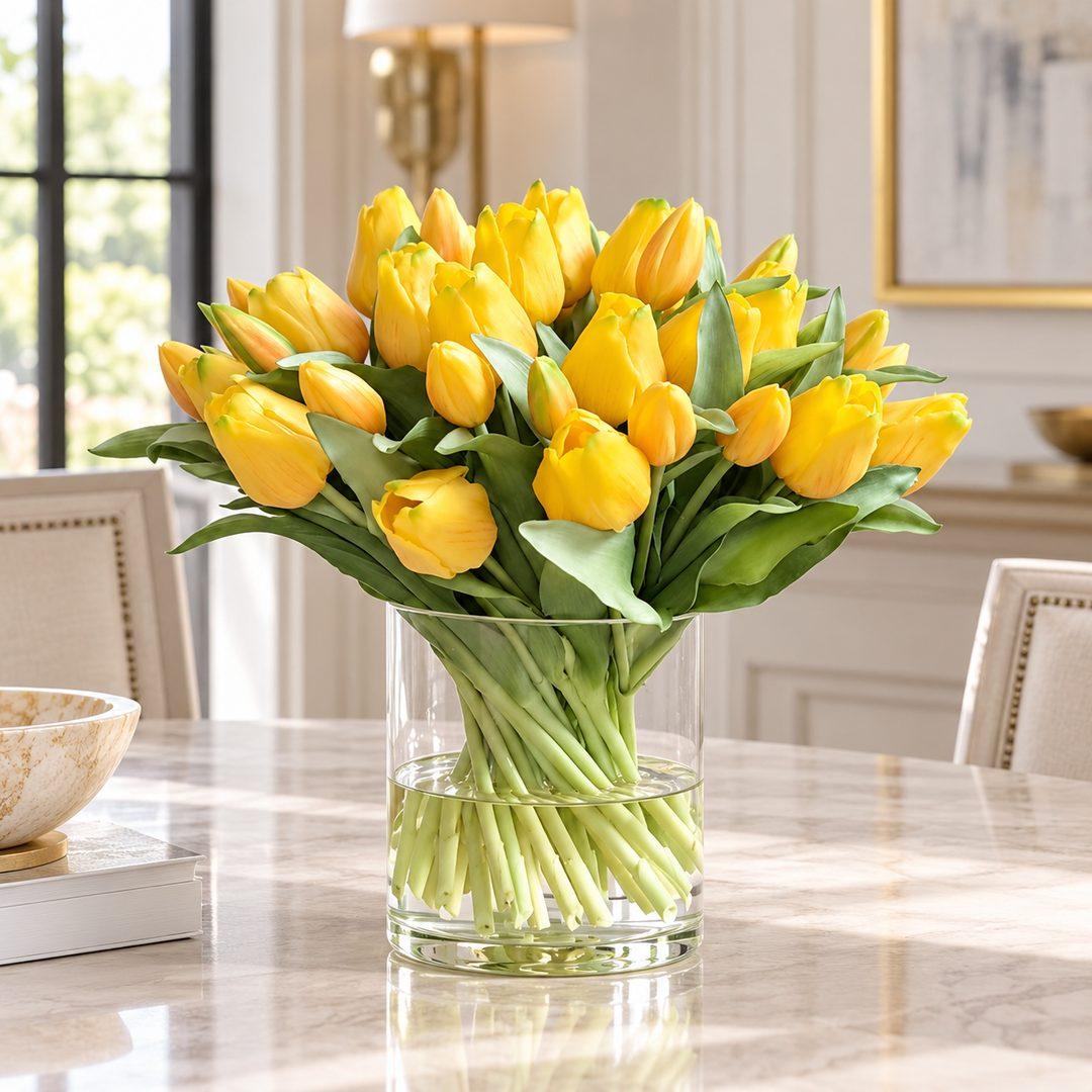 Arreglo de Tulipanes amarillos - Imagen 2